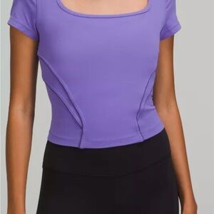 Lululemon Square Neck Mesh and Nulu Yoga T-Shirt
